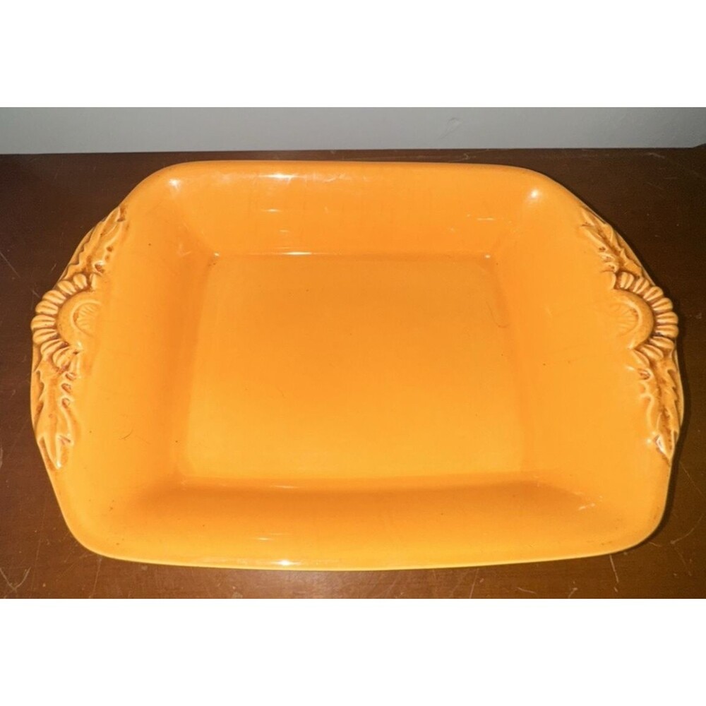 Vintage Appolia Ceramic Casserole Dish Fall Leaves France